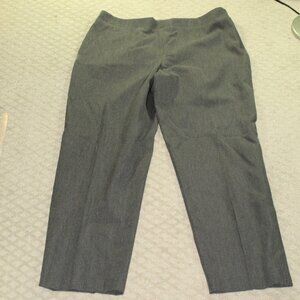 Talbots Women  Size 14 Gray Classic Slim Stretchy Side Zip Dress Pants